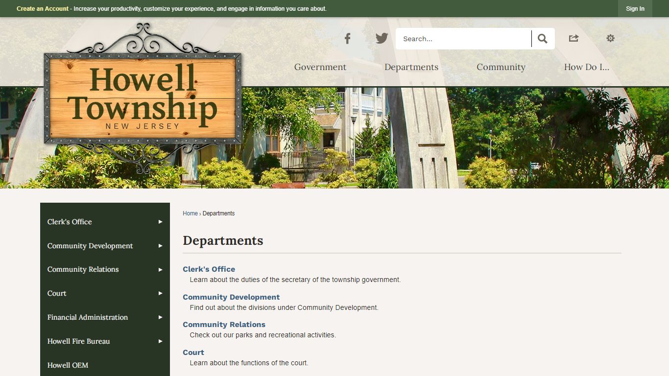 Departments | Howell Township, NJ - Official Website