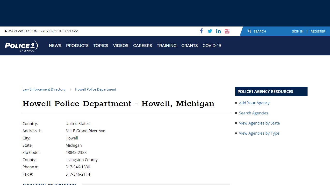 Howell Police Department - Howell, Michigan